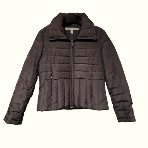 Kenneth Cole Reaction Brown Puffer Down Short Jacket Size Medium - Picture 1 of 7